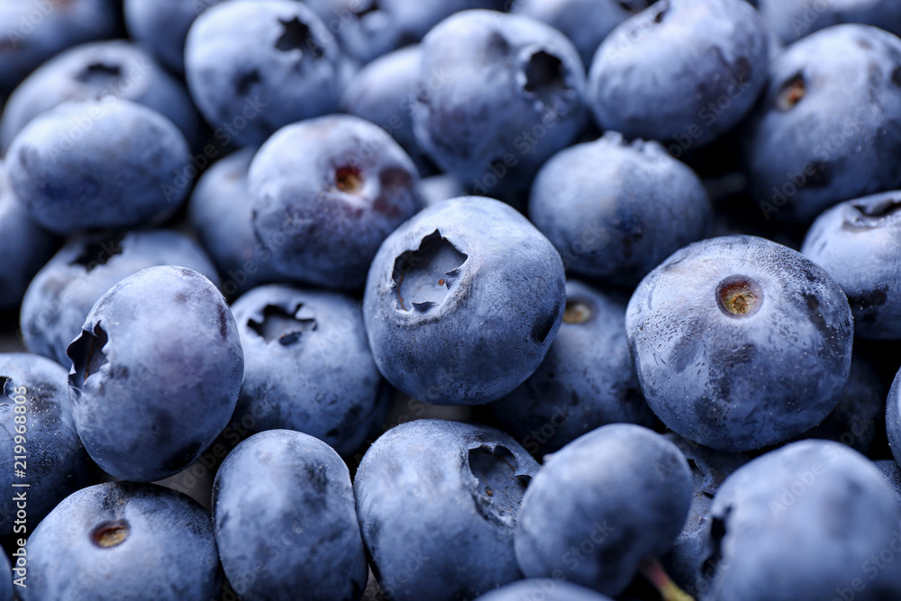Fresh ripe blueberries, closeup