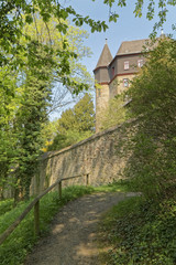 Wall Mural - Braunfels, Germany – A walk path along the old castle wall.