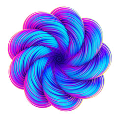 Canvas Print - Fluid design holographic abstract twisted shape