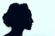© primipil - Silhouette of beautiful young woman with a beautiful hairdo