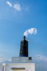 Ferry pipe and clouds