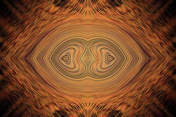 abstract background. two hearts together. brown wooden wave lines.