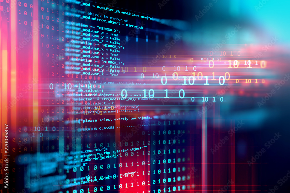 Programming code abstract technology background of software developer ...