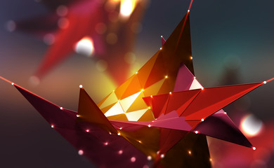 Aufkleber - Artificial Intelligence. Digital neural networks. Global, information cyberspace of the future. Abstract 3D illustration on a tech background