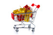 © Elena Blokhina - Gift boxes in a shopping cart