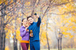 © Kzenon - Athletic fitness couple taking selfie photo with their phone for social media
