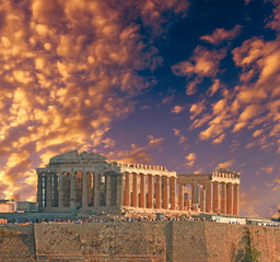 Fototapete - Parthenon  autumn sunset  Athens Greece
