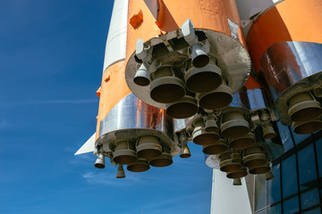 the engine of a space rocket
