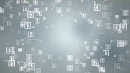 Wall Mural - silver dollar symbol background