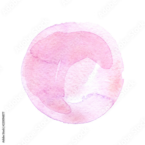 Circle Watercolor Hand Painten Background For Your Design