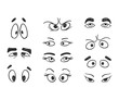 © natakukushkina - Vector cute happy faces. Doodle cartoon emotion, smile