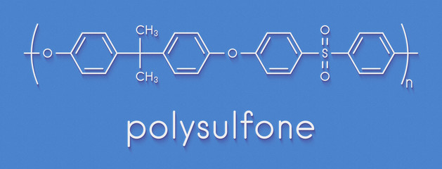 Wall Mural - Polysulfone, basic chemical structure. Skeletal formula.