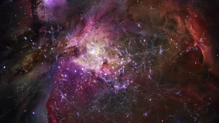 Wall Mural - Galaxy 026: Traveling through a galaxy and star fields in space.