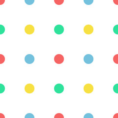 Wall Mural - polkadot colorful seamless pattern background