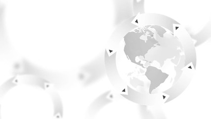 Wall Mural - abstract white arrows loop animation