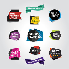 Canvas Print - colorful web and promotional design set