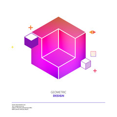 Wall Mural - colorful modern minimal geometric design,