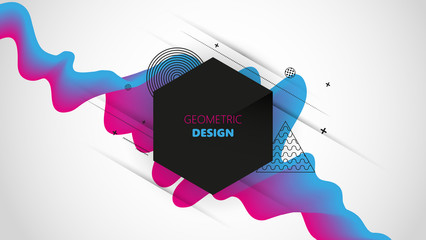 Wall Mural - abstract fluid creative template, card, colorful covers. geometric design, liquids, shapes. trendy v