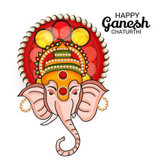 illustration of a Creative Card, Poster or Banner for Festival of Ganesh Chaturthi Celebration.