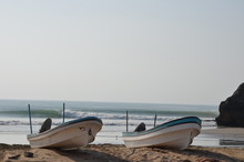 Oman Waves Fishing Boats