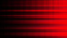 Blurred Motion. Red Horizontal Neon Glowing Lines On Black Background. Abstract  Illustration With Glowing Blurred Lights. Background With Shining Flares