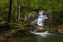 Hin Sam Chan Waterfall, Beautiful Waterfall In Phu Rua National Park, Loei Province, ThaiLand.