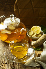 Wall Mural - Lemon and ginger tea