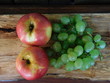 apple, fruit, food, grapes