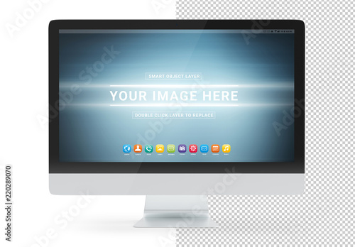 Isolated Desktop Computer Mockup Buy This Stock Template And