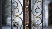 Details Of An Old Fashioned Metal Fence