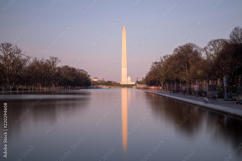 Washington DC Monuments Cherry Blossoms Stock Photo | Adobe Stock