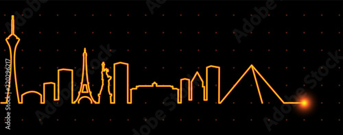 Las Vegas Light Streak Skyline