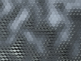 Canvas Print - artificial hexagonal surface