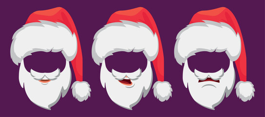 Santa Claus hat and beard set