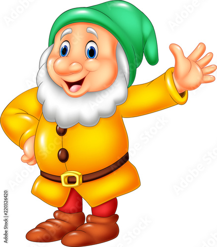 Cartoon happy dwarf