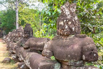 Sticker - Sculptures in the Gate of Angkor Wat