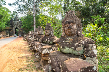 Sticker - Sculptures in the Gate of Angkor Wat