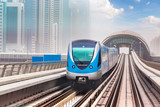 Fototapeta  - Dubai metro railway