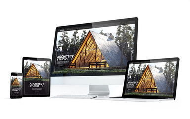 Wall Mural - mobility devices architect website modern responsive design