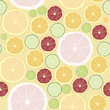 © TigerWarriorStudio - Various of citrus seamless pattern illustration