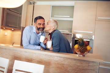 Sticker - Mature couple in kitchen