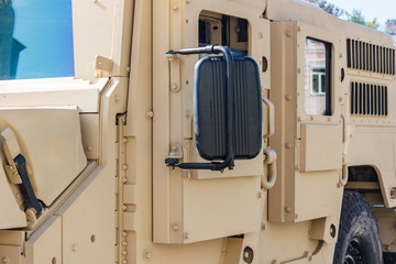 Wall Mural - Front of a row military vehicles