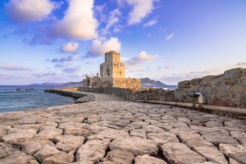 The Methoni Venetian Fortress in the Peloponnese, Messenia, Greece