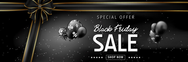 Black friday sale design banner. Black friday special offer.