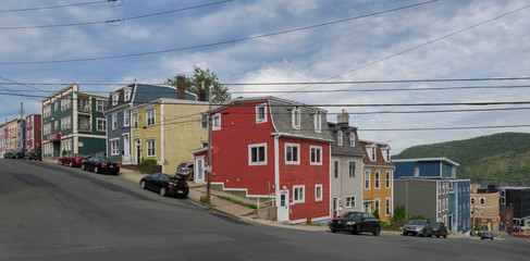 Wall Mural - Colorful houses in historic downtown St. John's, Newfoundland and Labrador