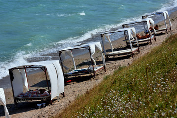 Sticker - Canopy on Vama Veche beach, Romania