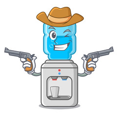 Sticker - Cowboy cartoon water cooler for office and home