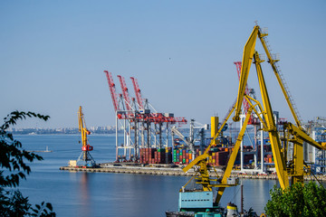 Sea cargo port.