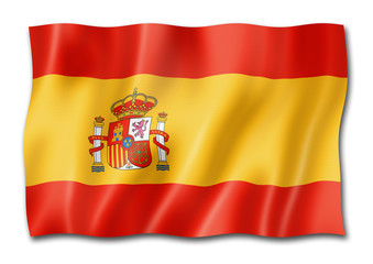 Spanish flag isolated on white