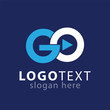 GO Initial letter logo vector